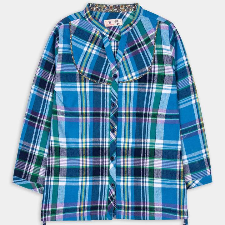 Aqua Blue Check Shirt